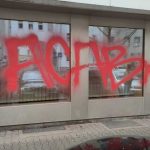 Graffito an GdP-Büro