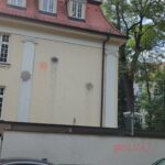 Farbe gegen das Konsulat Ungarns